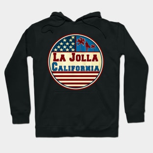 Surfing La Jolla California Ocean Surf Palms Surfer Hoodie